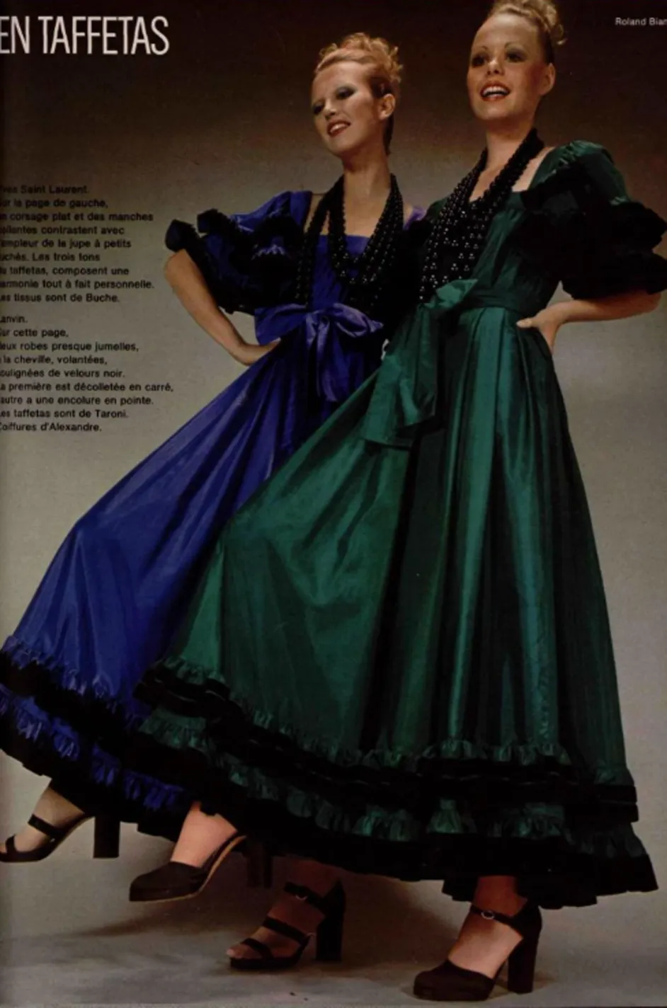 1973 Yves Saint Laurent Pink Silk Ruffle Set