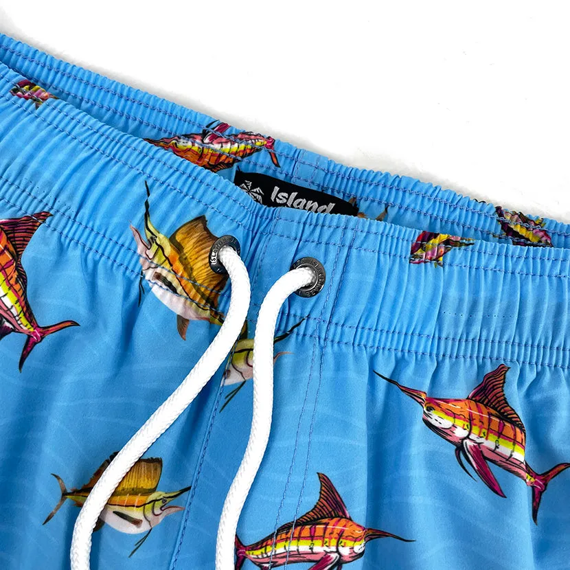 6“ Stretch Printed Volley Shorts SHARK CRUISE