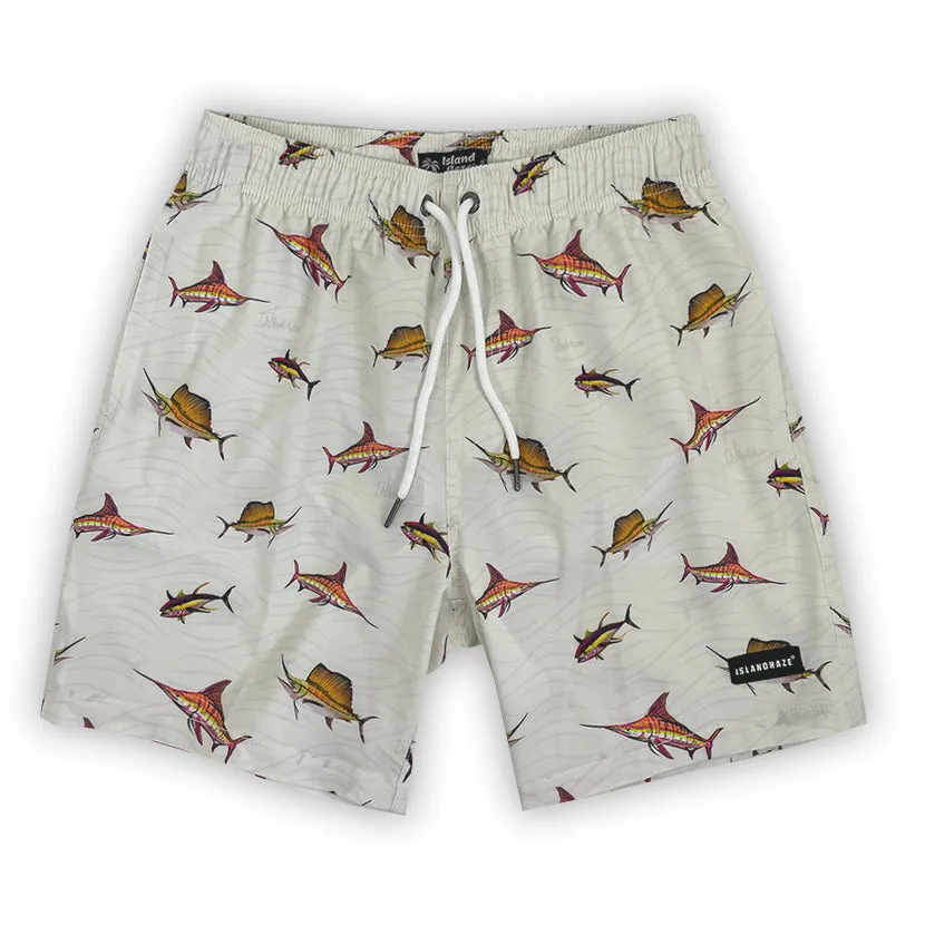6“ Stretch Printed Volley Shorts SHARK CRUISE