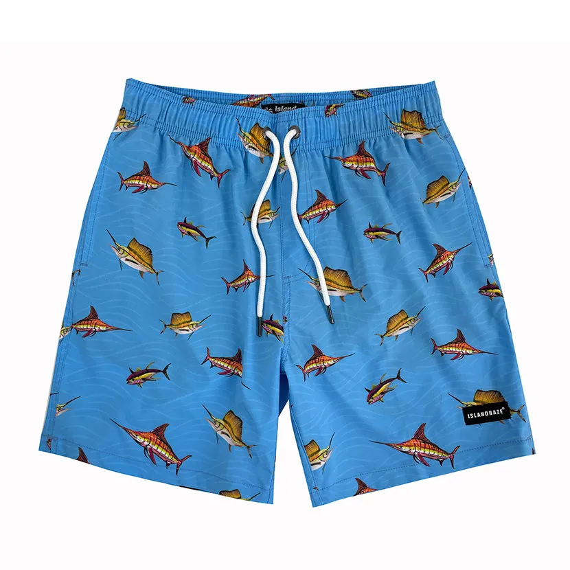 6“ Stretch Printed Volley Shorts SHARK CRUISE