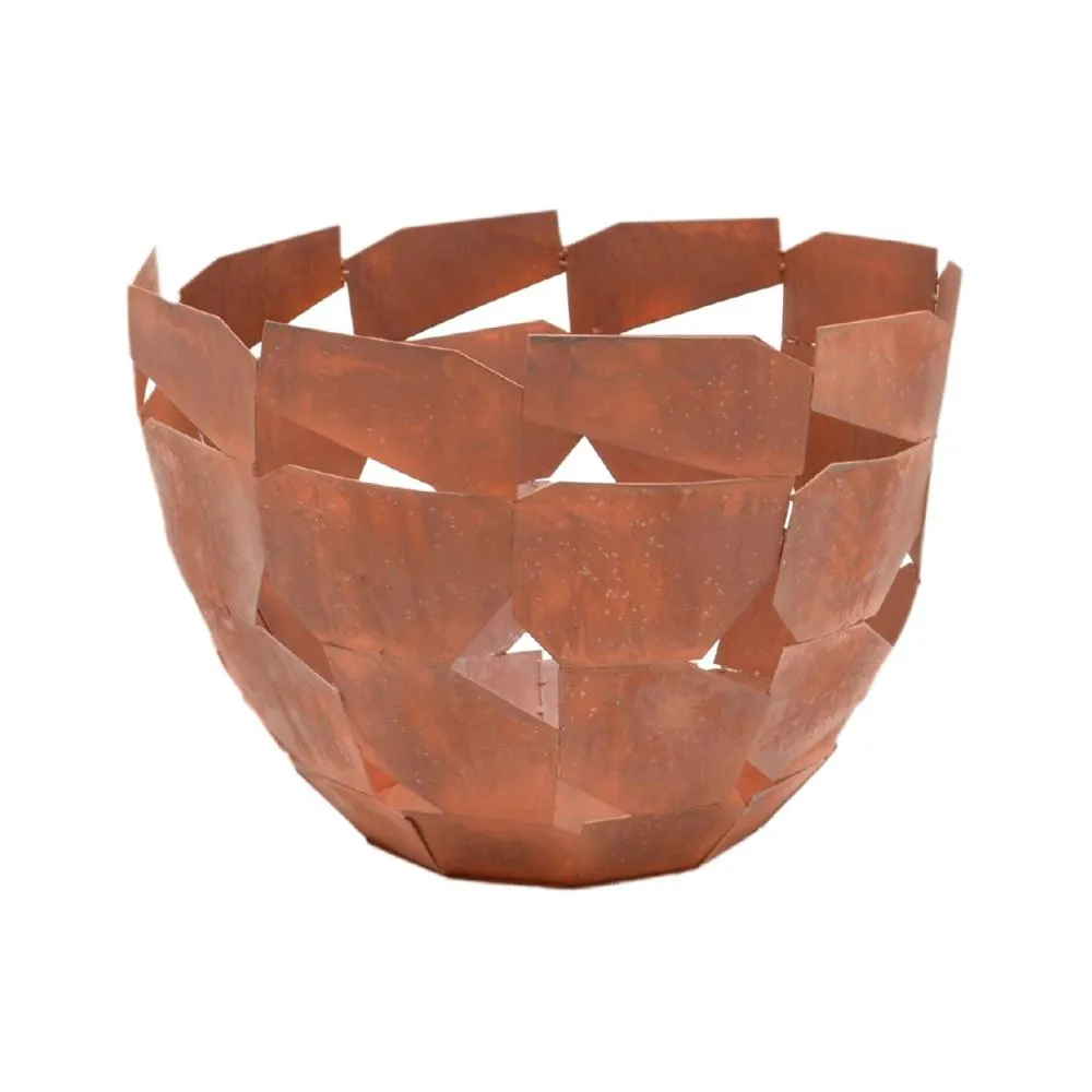 Abstract Industrial Metal Firepit