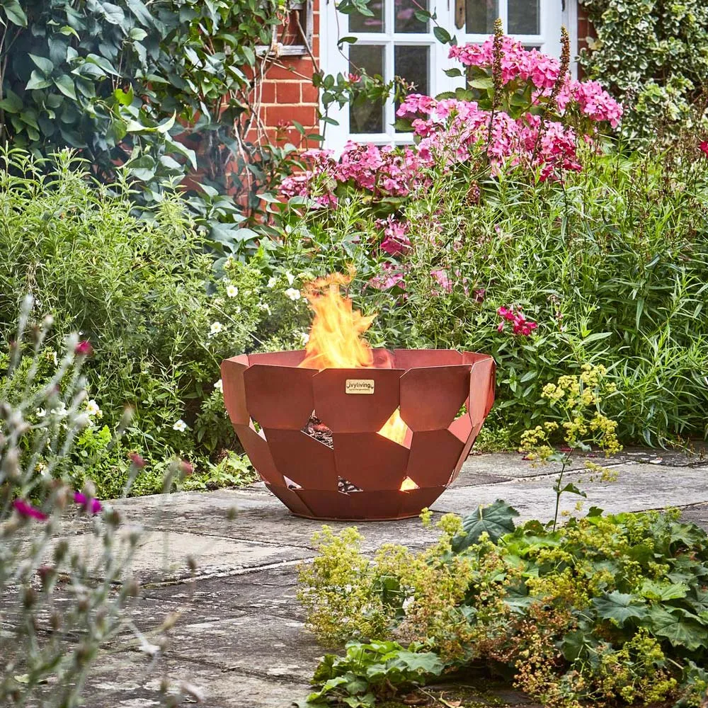 Abstract Industrial Metal Firepit