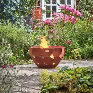 Abstract Industrial Metal Firepit