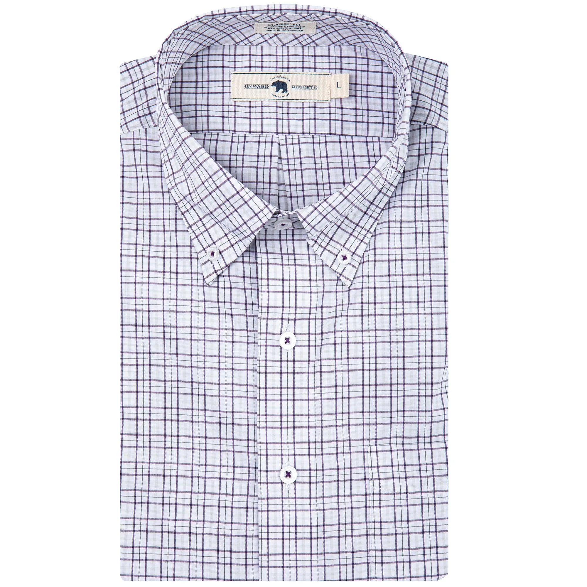 All Team Tattersall Button Down Shirt - Purple