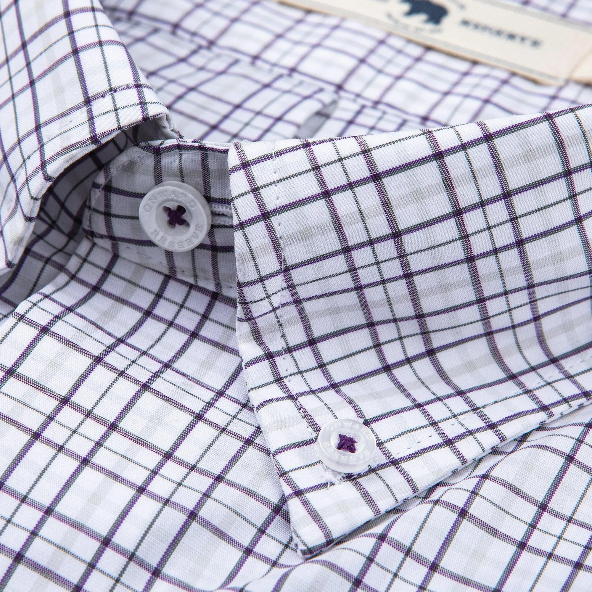 All Team Tattersall Button Down Shirt - Purple