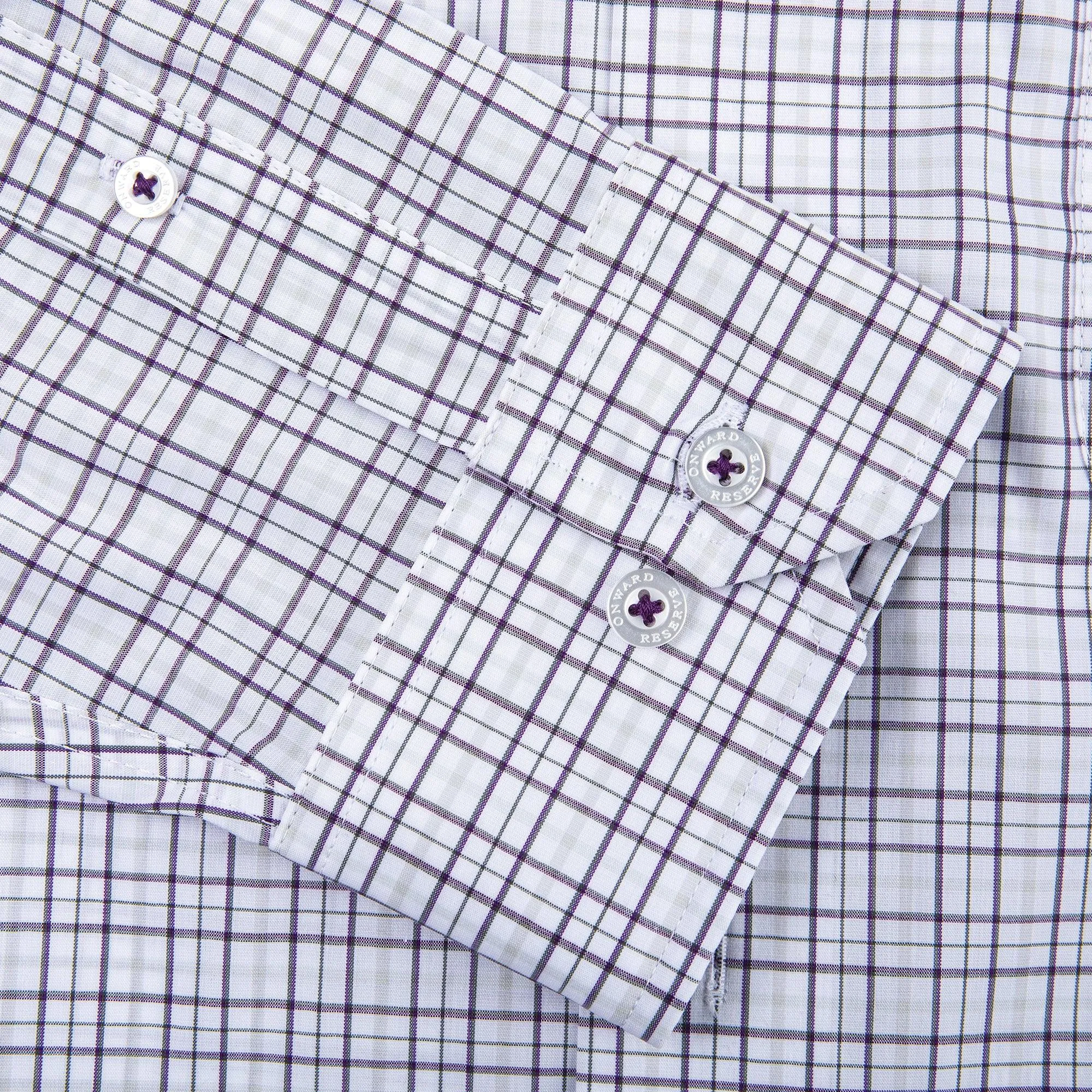 All Team Tattersall Button Down Shirt - Purple