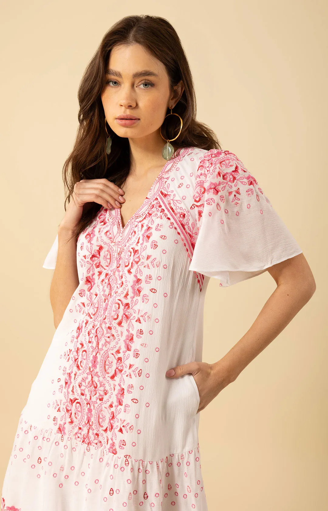 Ariana Embroidered Dress
