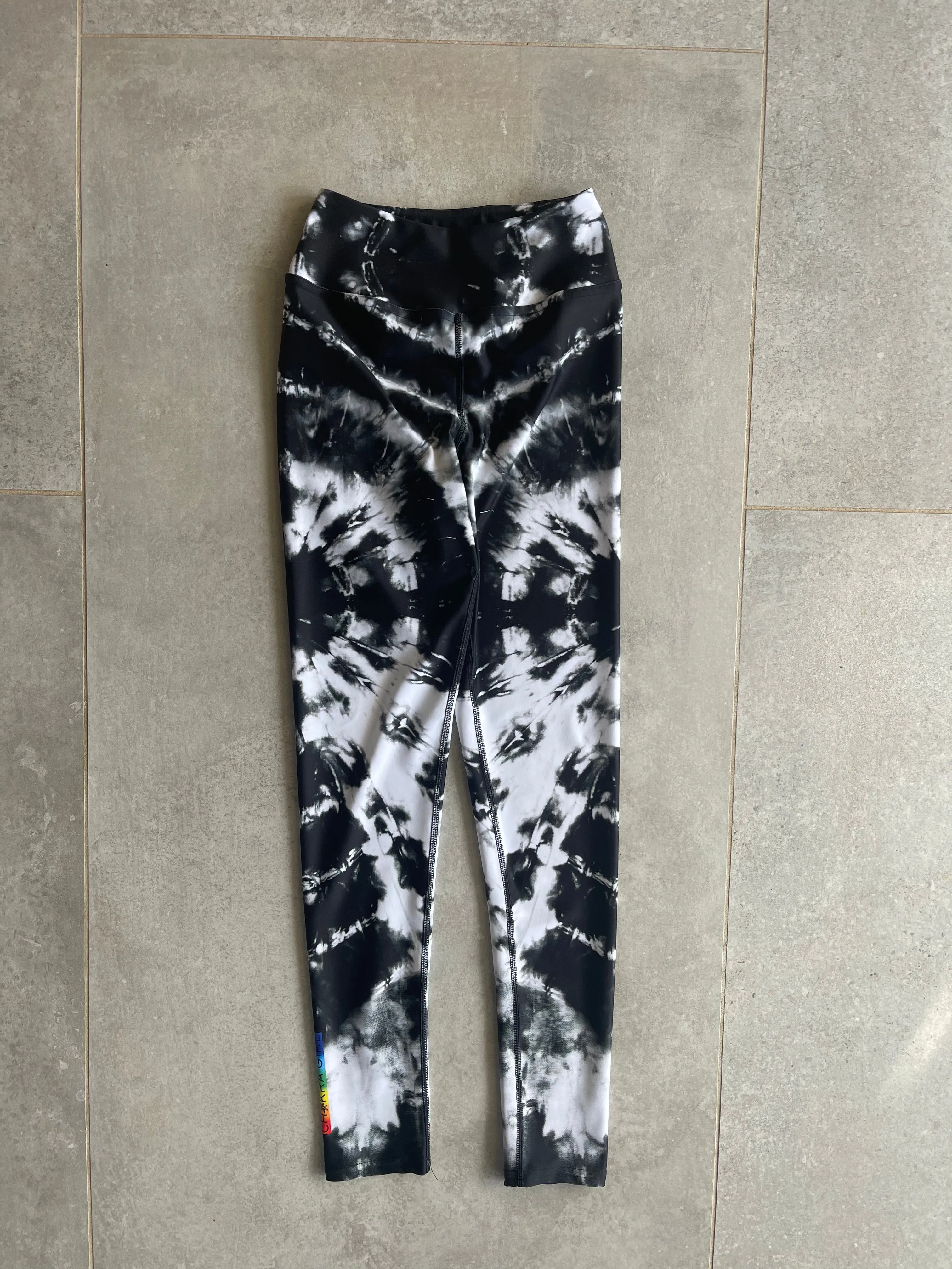 B W Tie-Dye High Waist Yoga Leggings