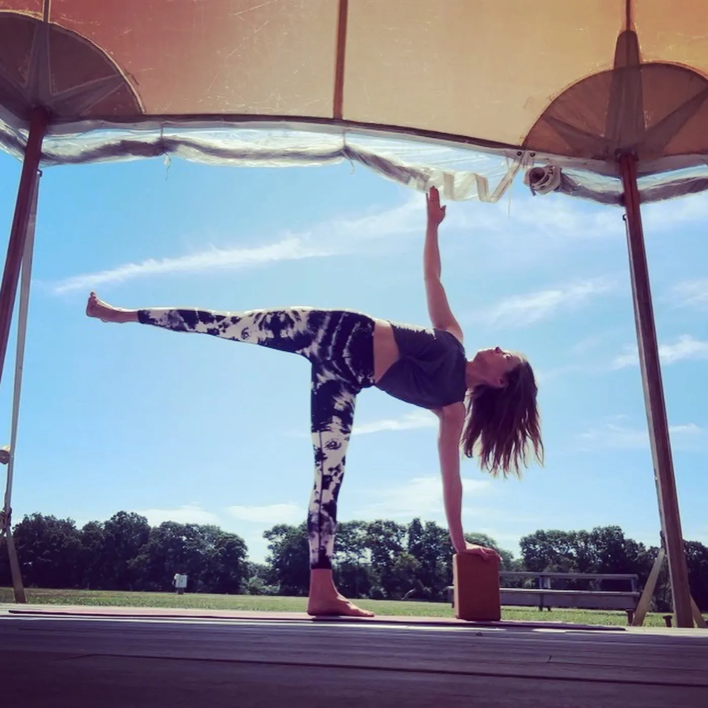 B W Tie-Dye High Waist Yoga Leggings