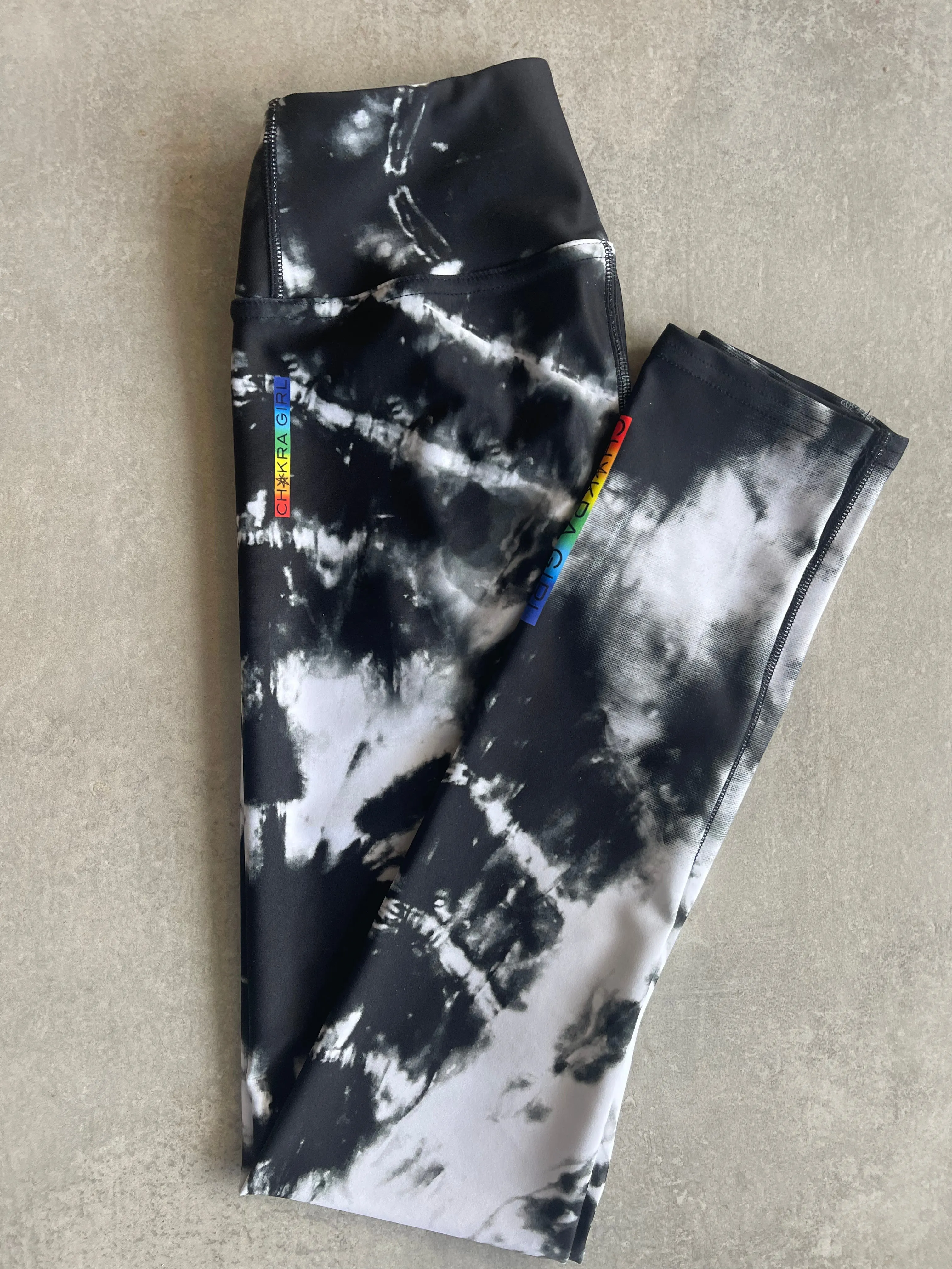 B W Tie-Dye High Waist Yoga Leggings