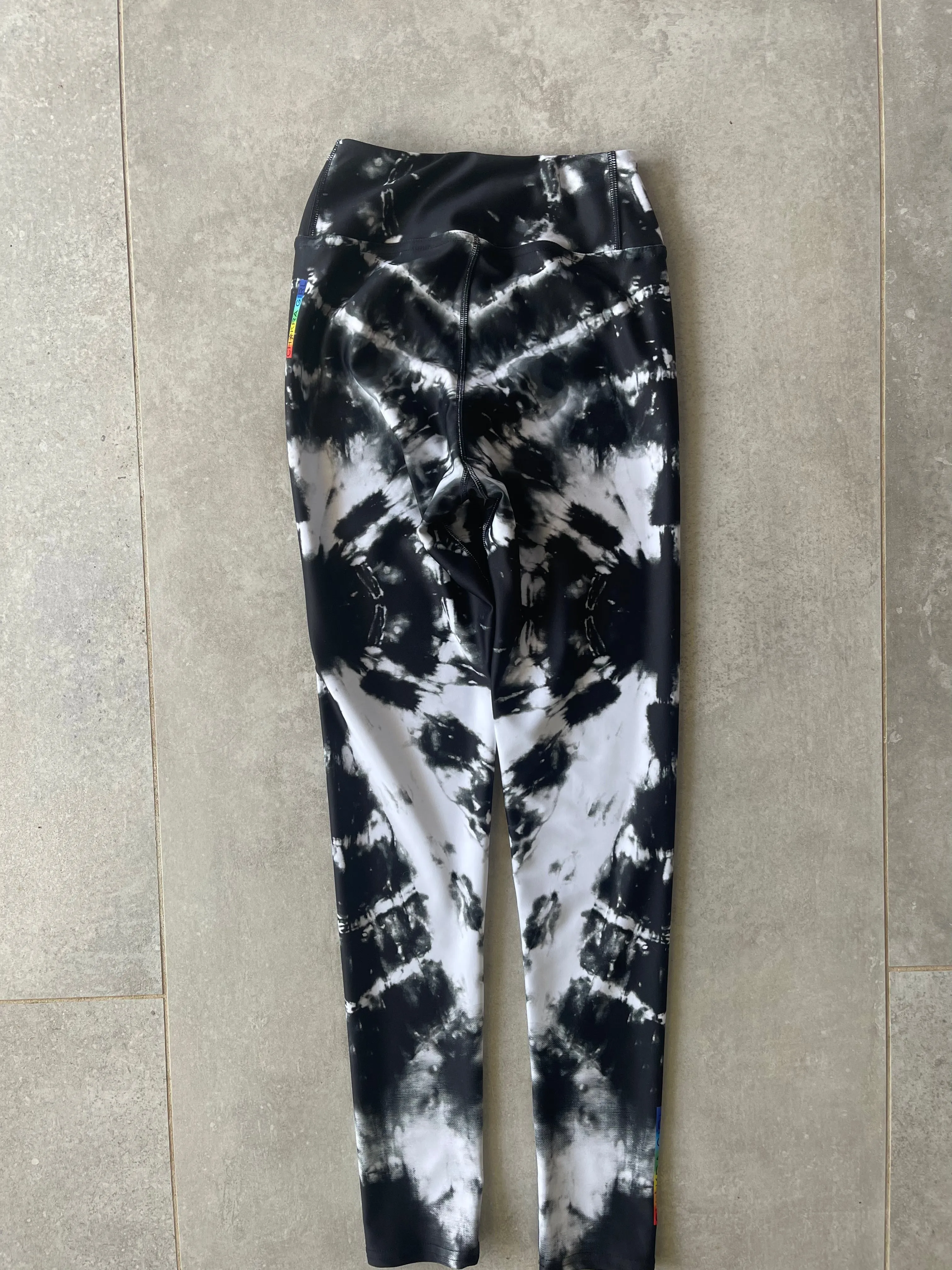 B W Tie-Dye High Waist Yoga Leggings