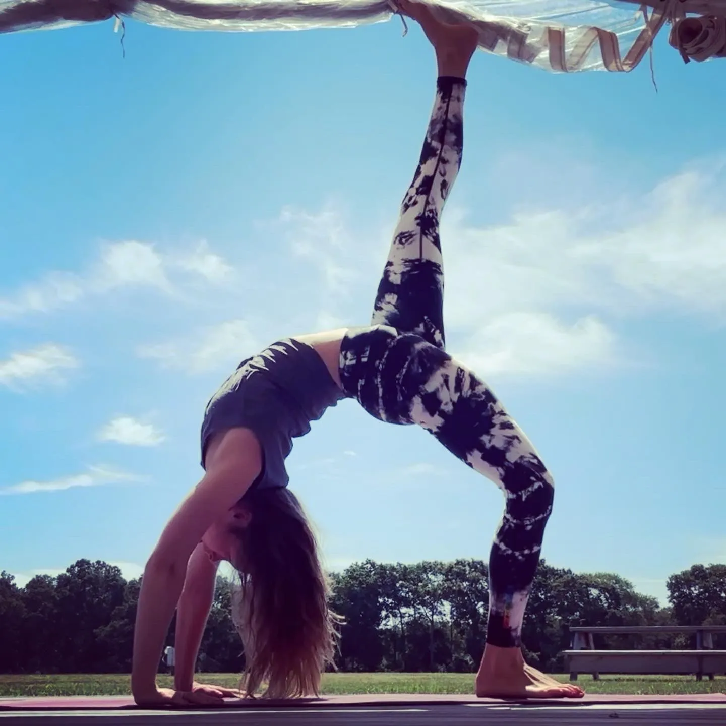 B W Tie-Dye High Waist Yoga Leggings