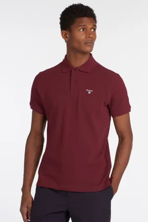 Barbour Polo Shirt Tartan Pique Polo in Ruby MML0012RE53