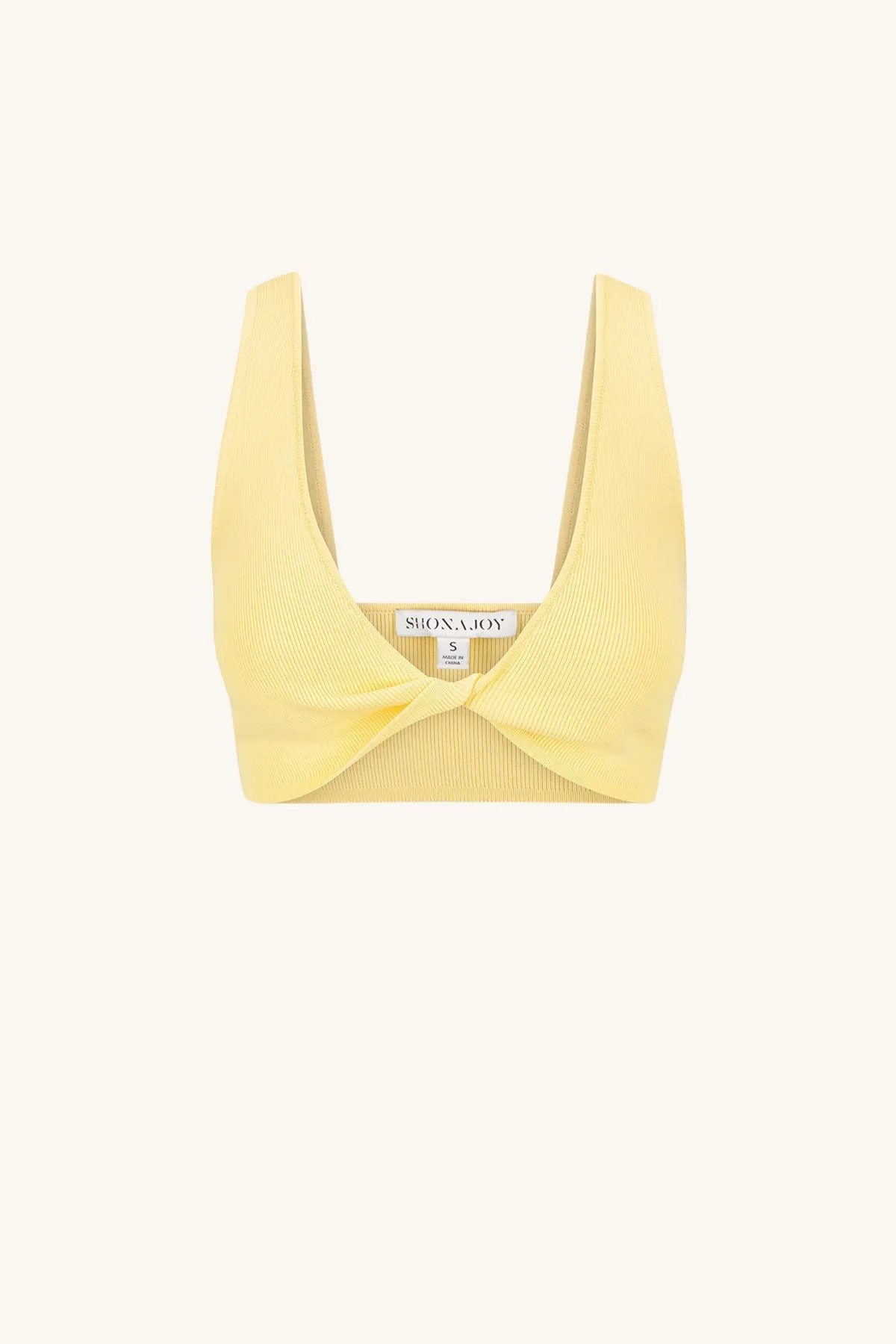 BASIC TWIST FRONT BRALETTE - LEMON