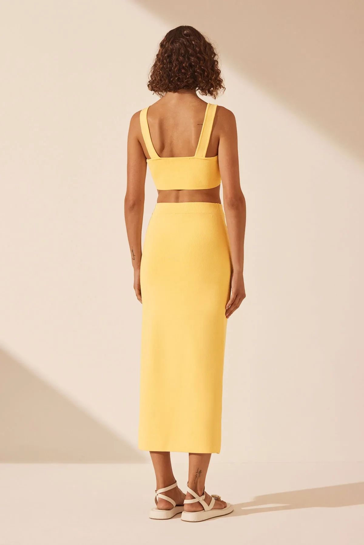 BASIC TWIST FRONT BRALETTE - LEMON