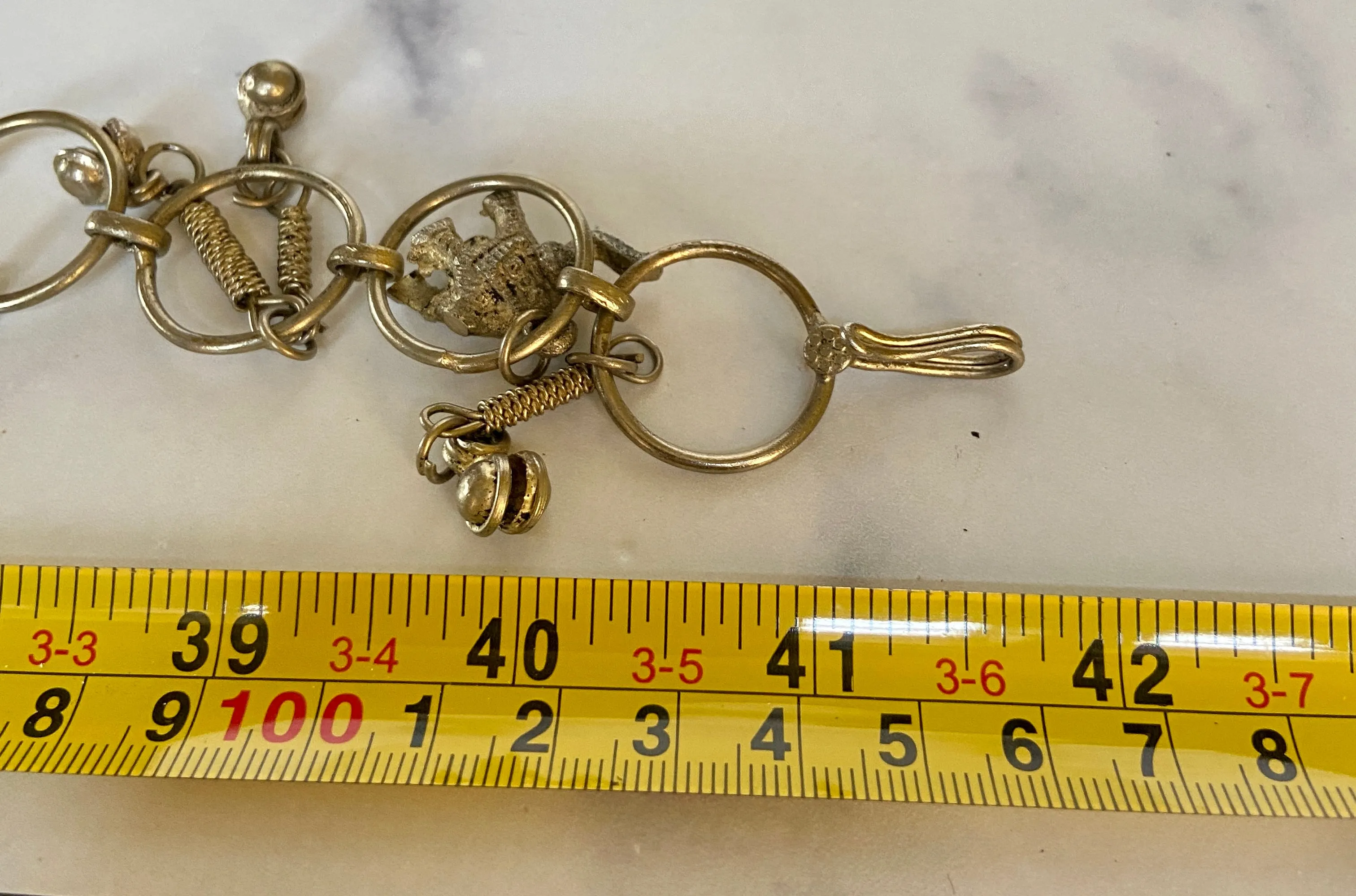 Bronze vintage chain animals design belt