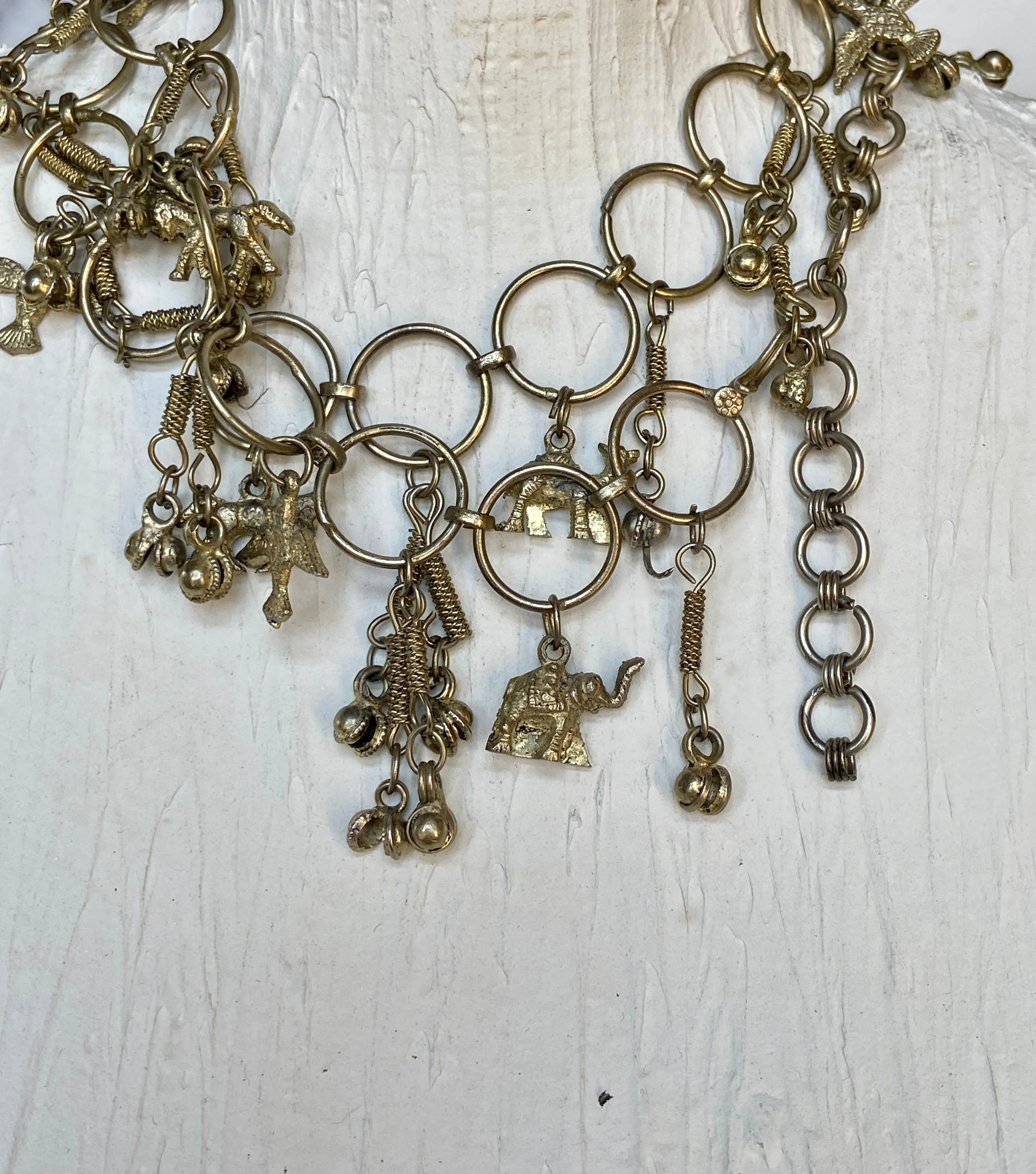 Bronze vintage chain animals design belt