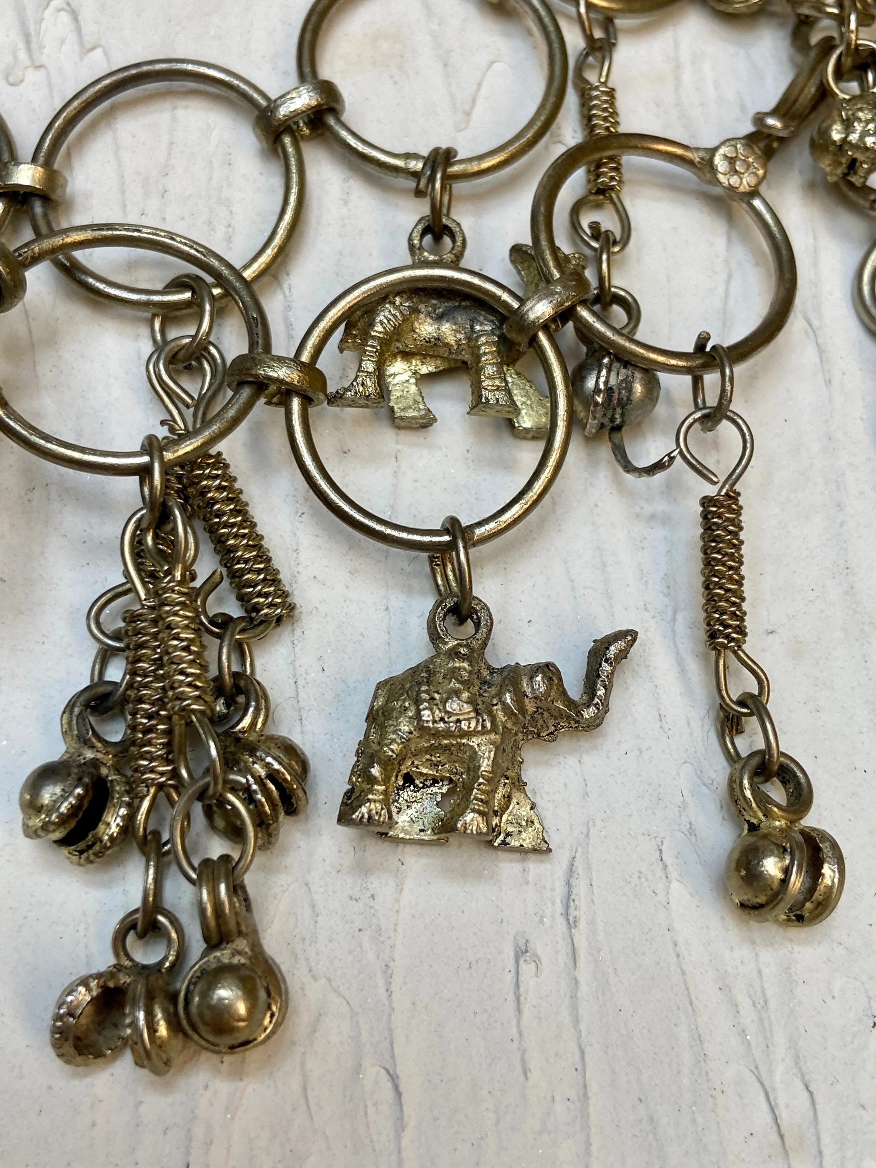 Bronze vintage chain animals design belt