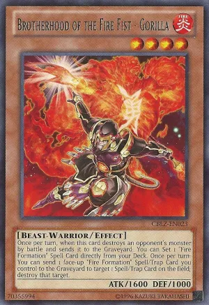 Brotherhood of the Fire Fist - Gorilla - CBLZ-EN023 - Rare - Unlimited