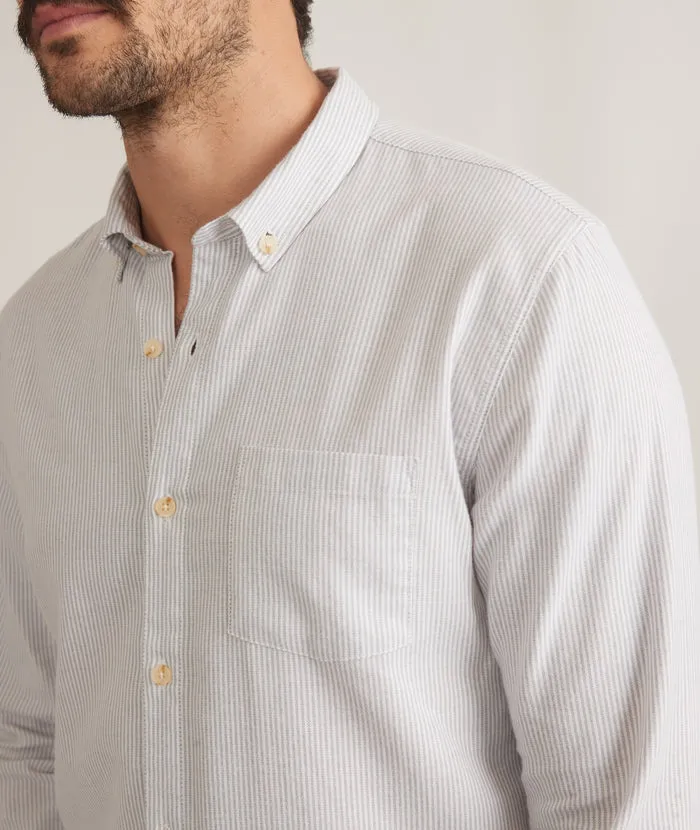 California Oxford Shirt Grey Stripe