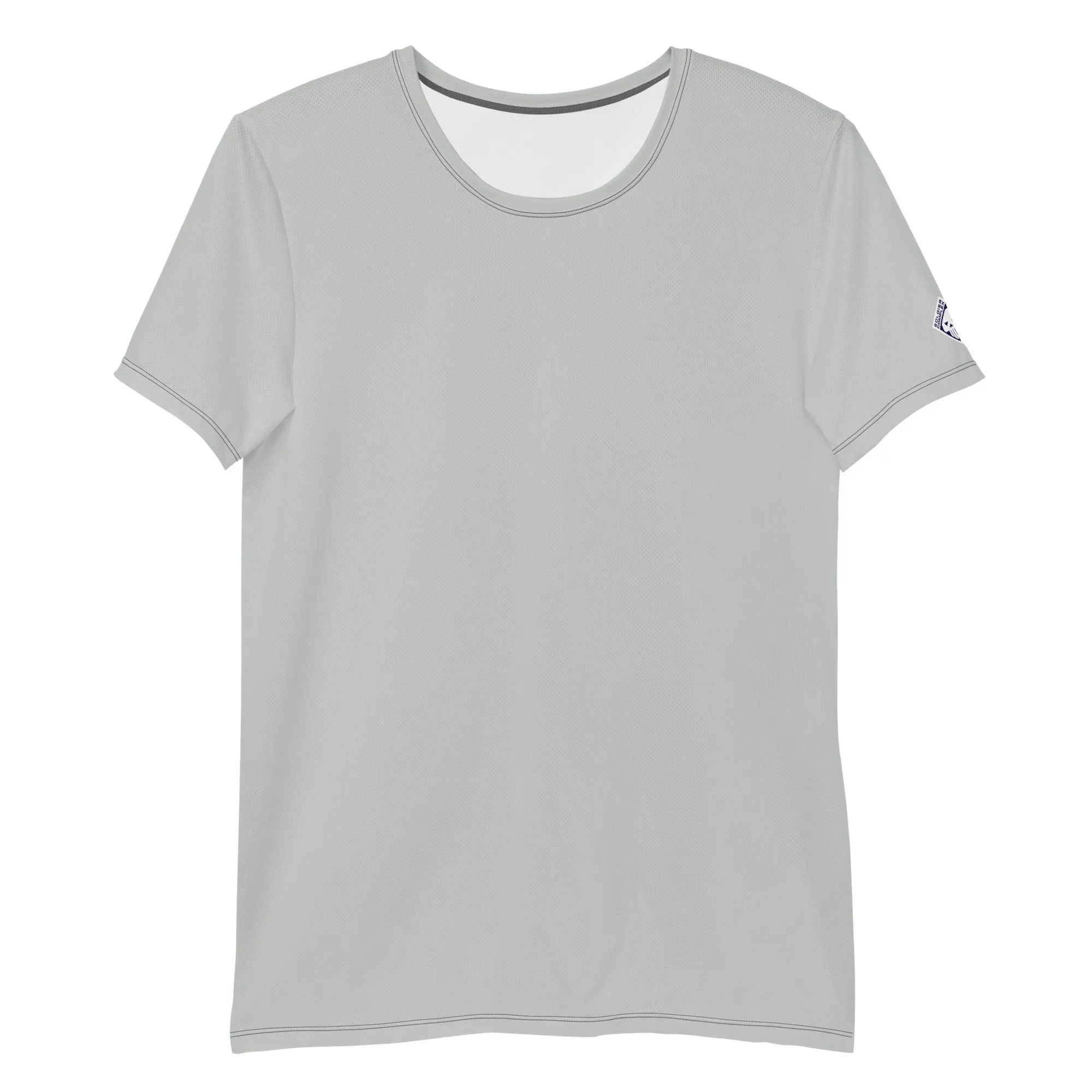 Classic Design Men's Rash Guard - Short Sleeve Solid Color Performance Wear - Smoke