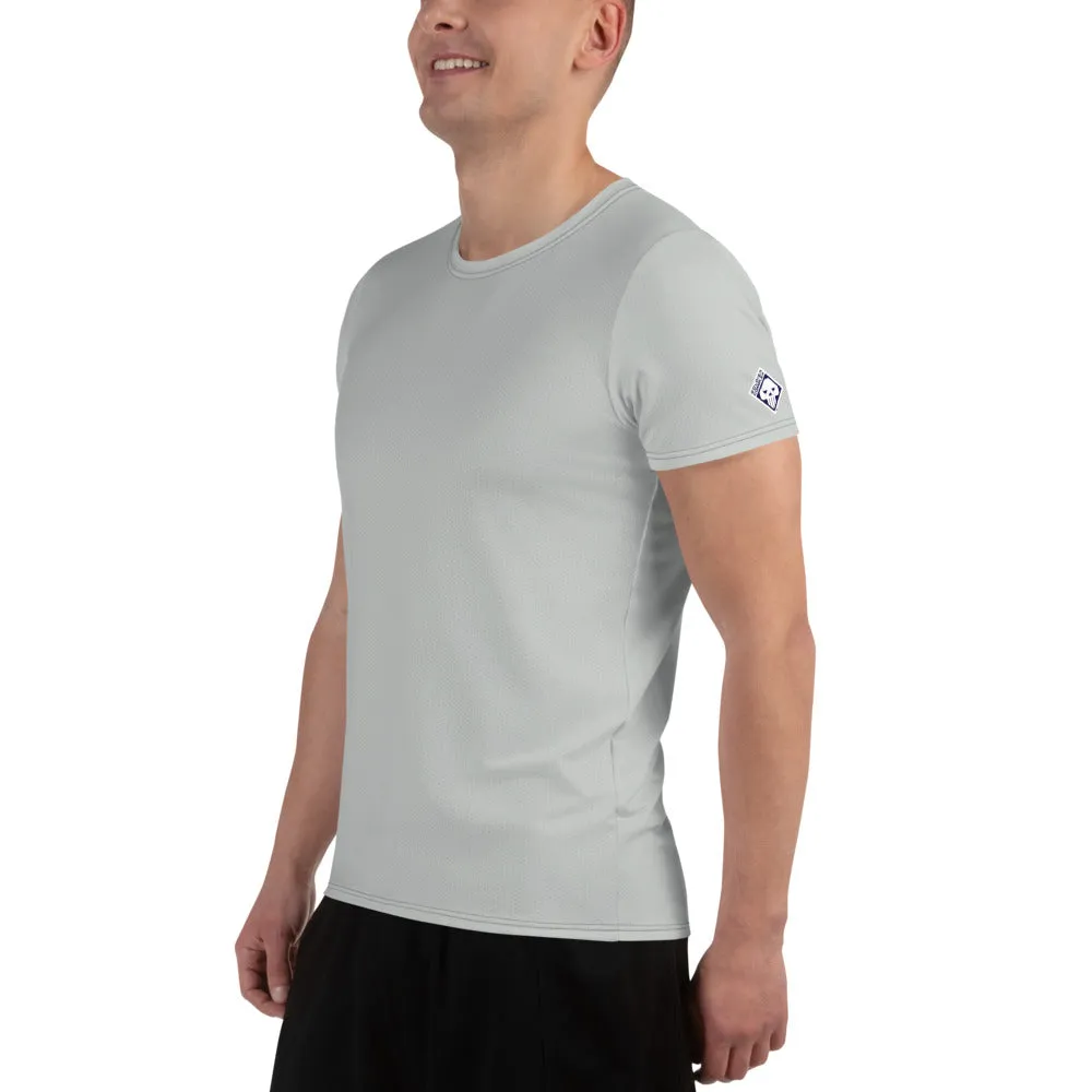 Classic Design Men's Rash Guard - Short Sleeve Solid Color Performance Wear - Smoke