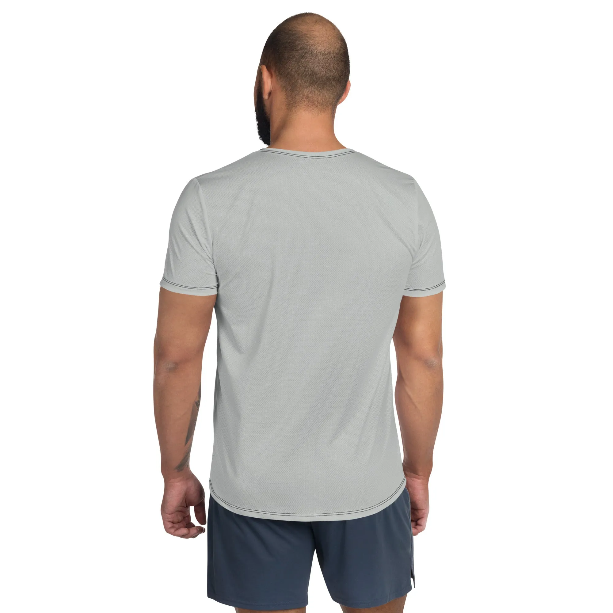 Classic Design Men's Rash Guard - Short Sleeve Solid Color Performance Wear - Smoke
