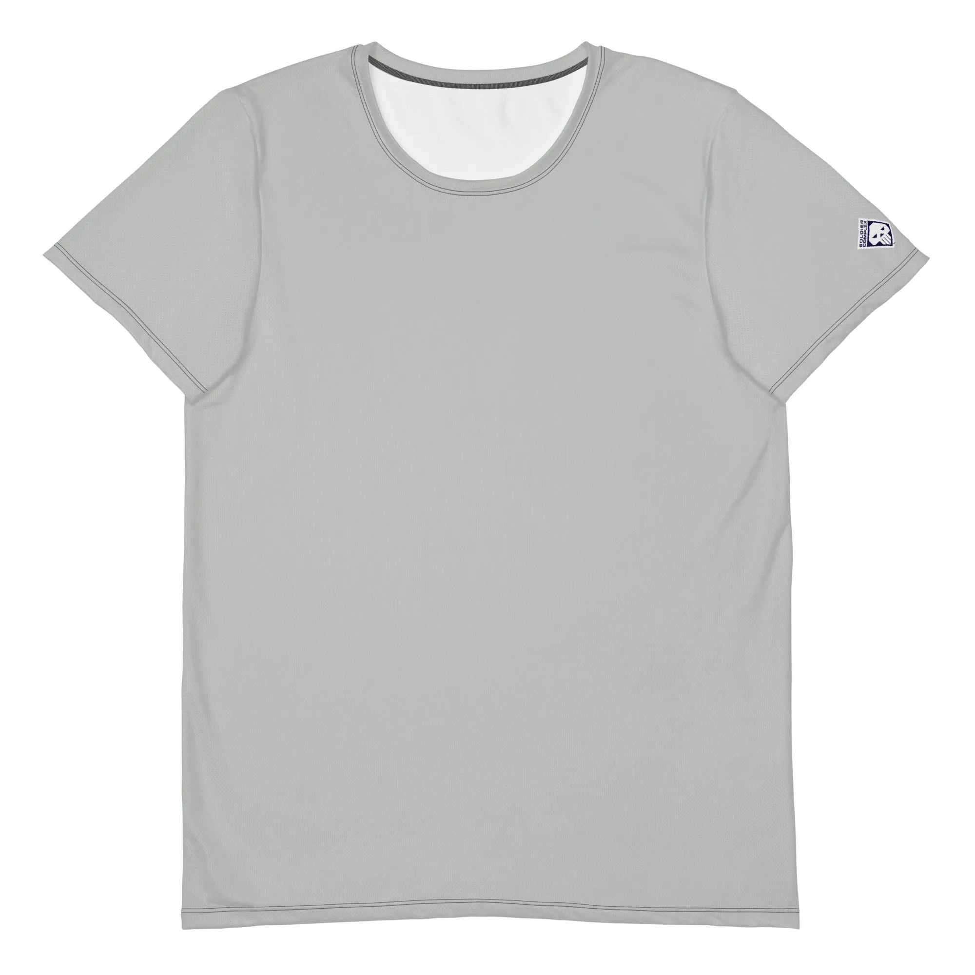 Classic Design Men's Rash Guard - Short Sleeve Solid Color Performance Wear - Smoke