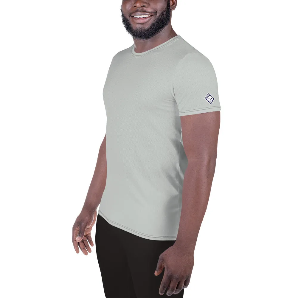 Classic Design Men's Rash Guard - Short Sleeve Solid Color Performance Wear - Smoke