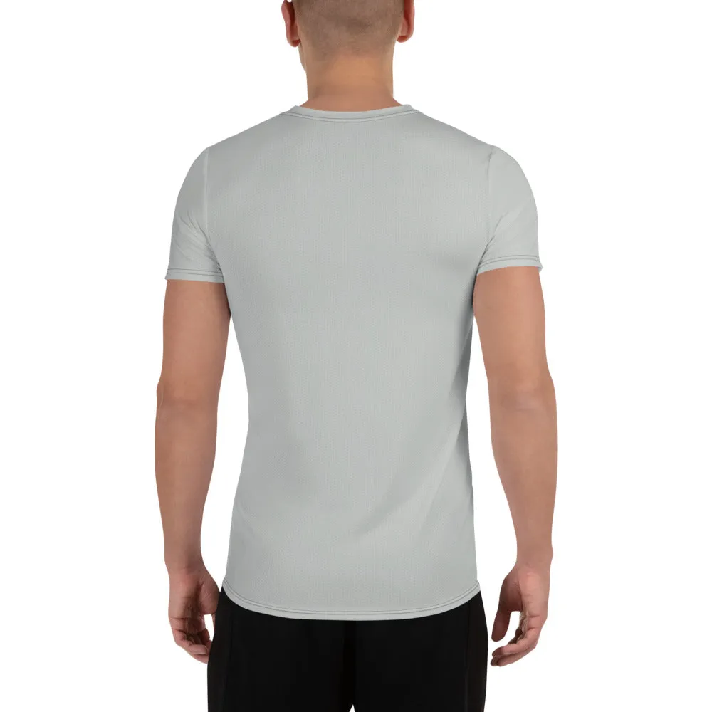 Classic Design Men's Rash Guard - Short Sleeve Solid Color Performance Wear - Smoke
