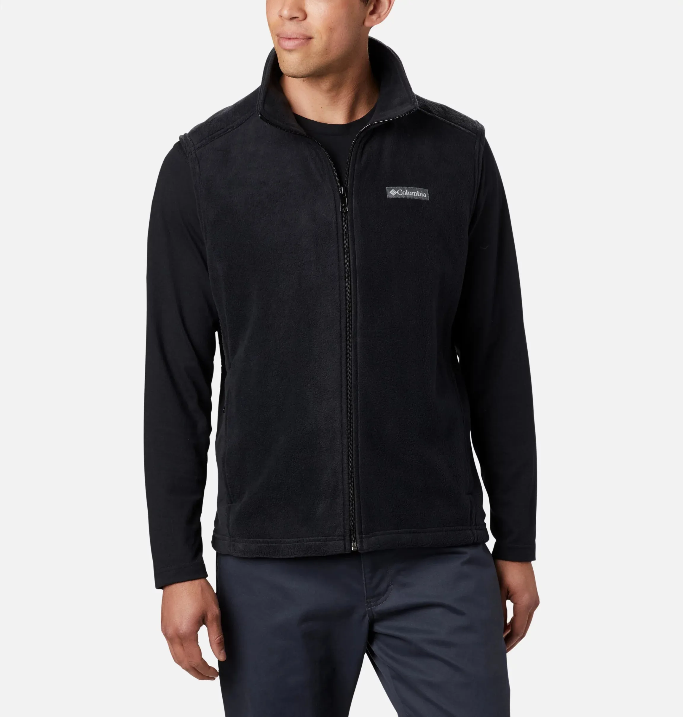 Columbia. Men's Steens Mountain Fleece Vest, Black
