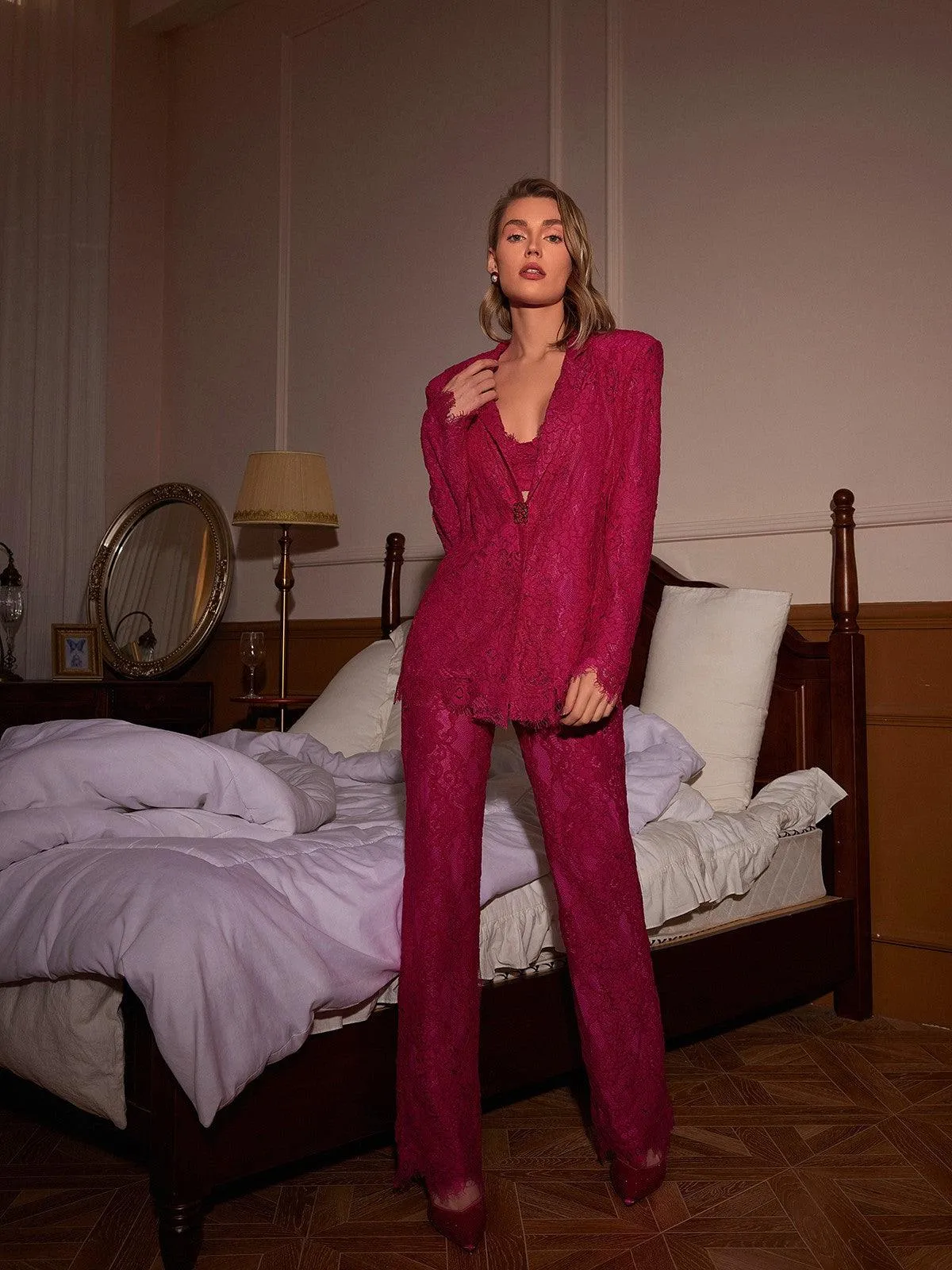 Connor Lace Blazer Set