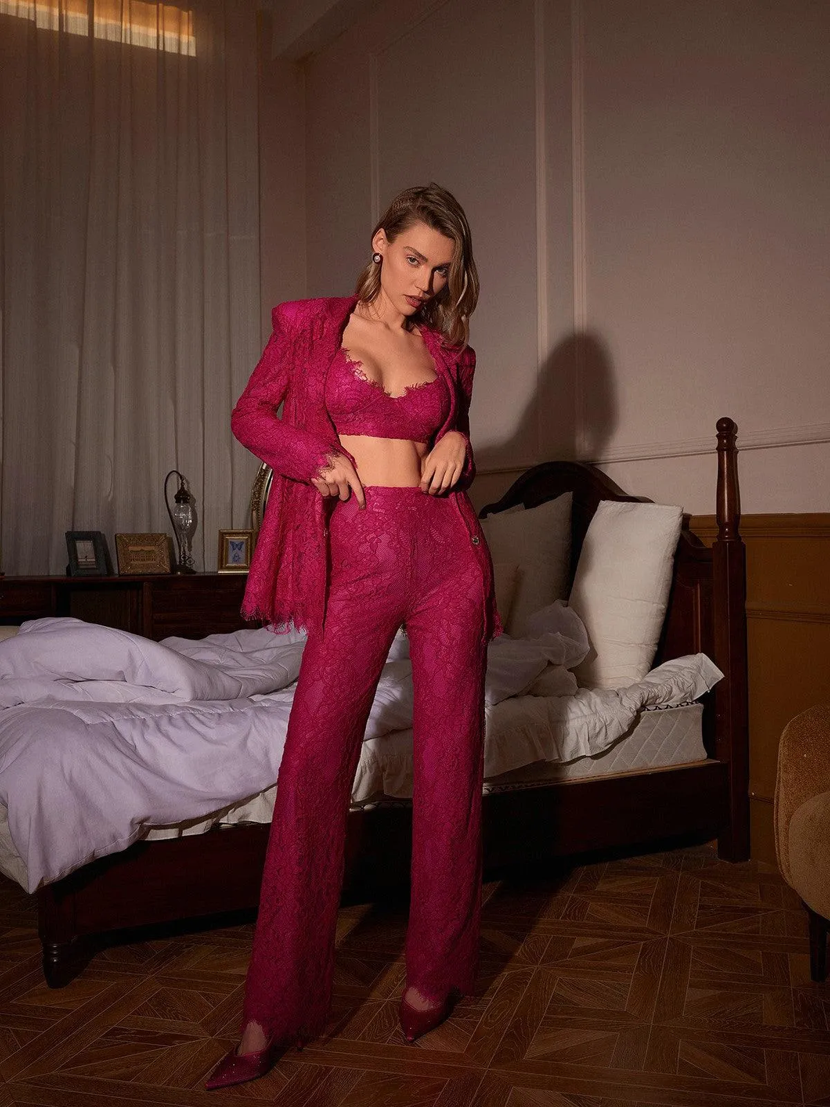 Connor Lace Blazer Set