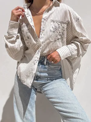 Cool Breeze Floral Button Down