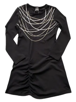 Elaine et Lena Tornadette Girls Black Dress Size 8