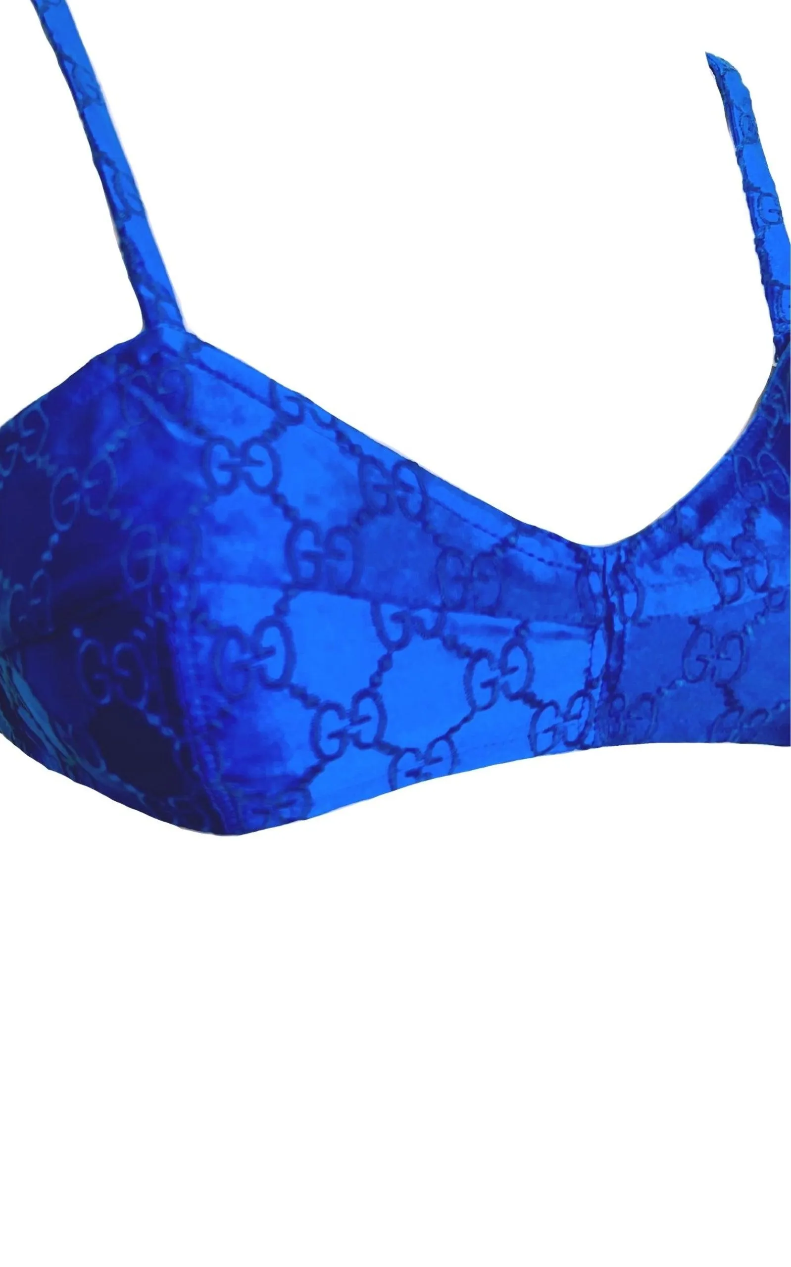 Embroidered Silk Logo Crop Top