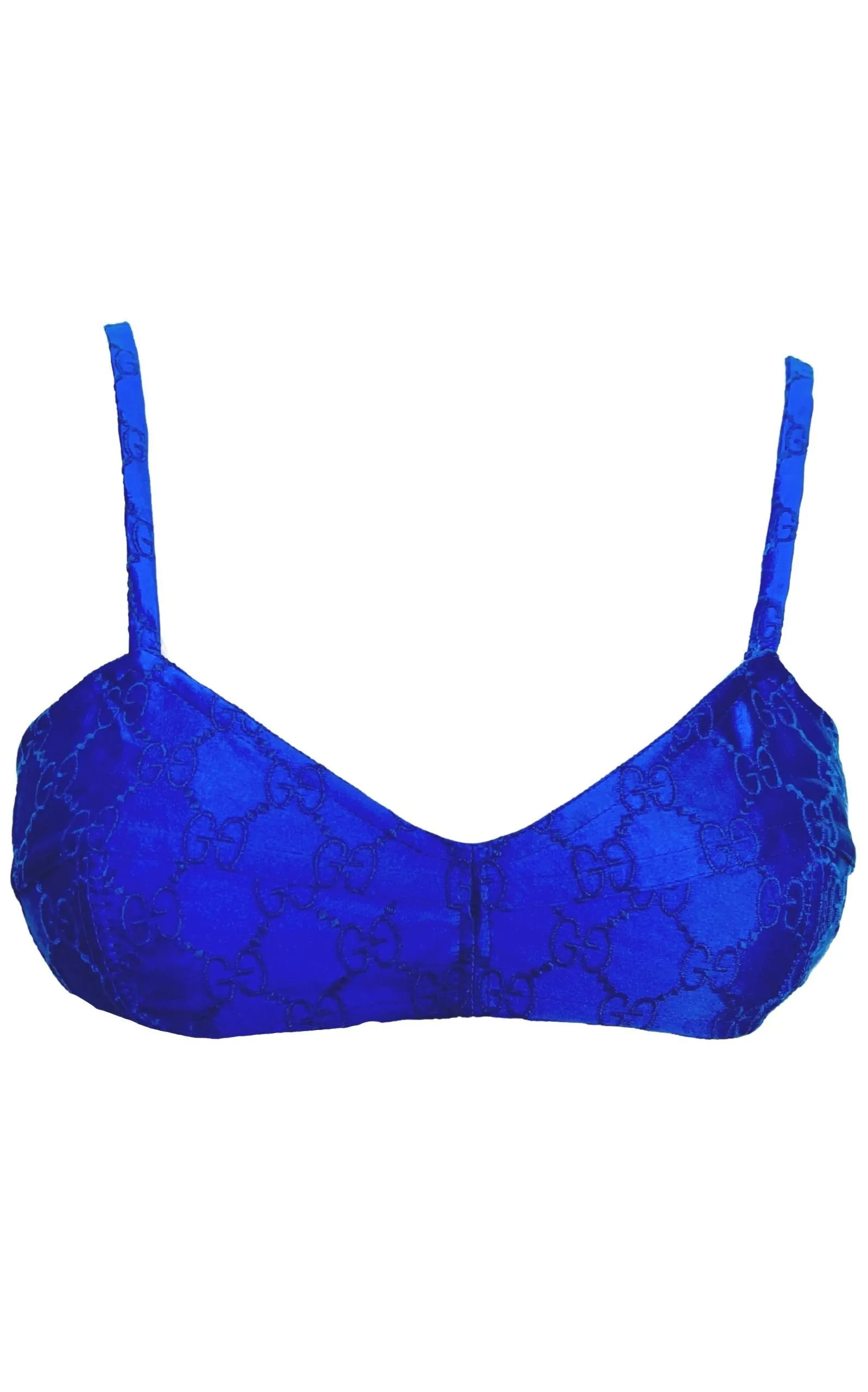 Embroidered Silk Logo Crop Top