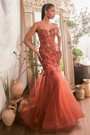 Embroidery Lace Patchwork Mermaid Tulle Dress
