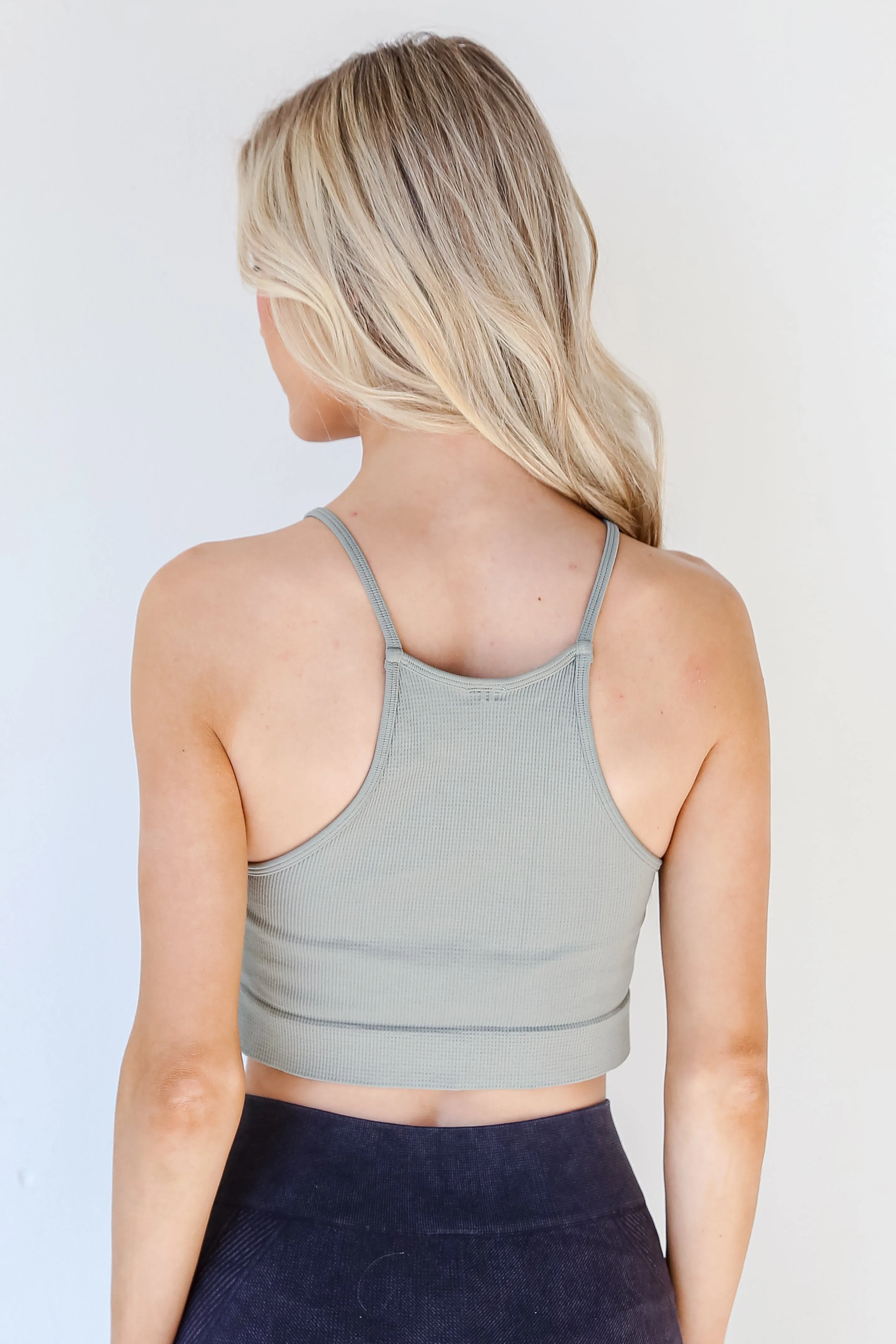 FINAL SALE - Seamless Cropped Ribbed Tank