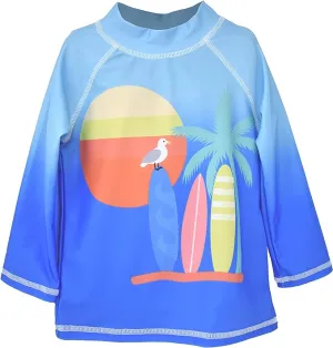 Flap Happy- UPF 50 Graphic Rashguard (Surfing Safari, 2-8y)