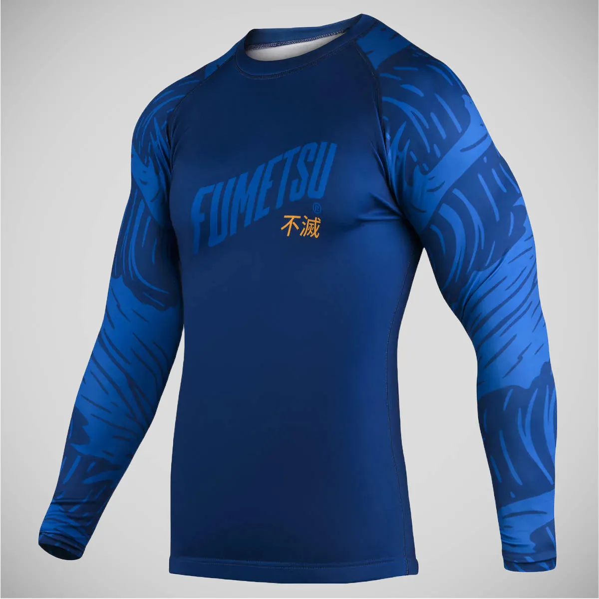 Fumetsu Waves MK2 Long Sleeve Rash Guard Blue
