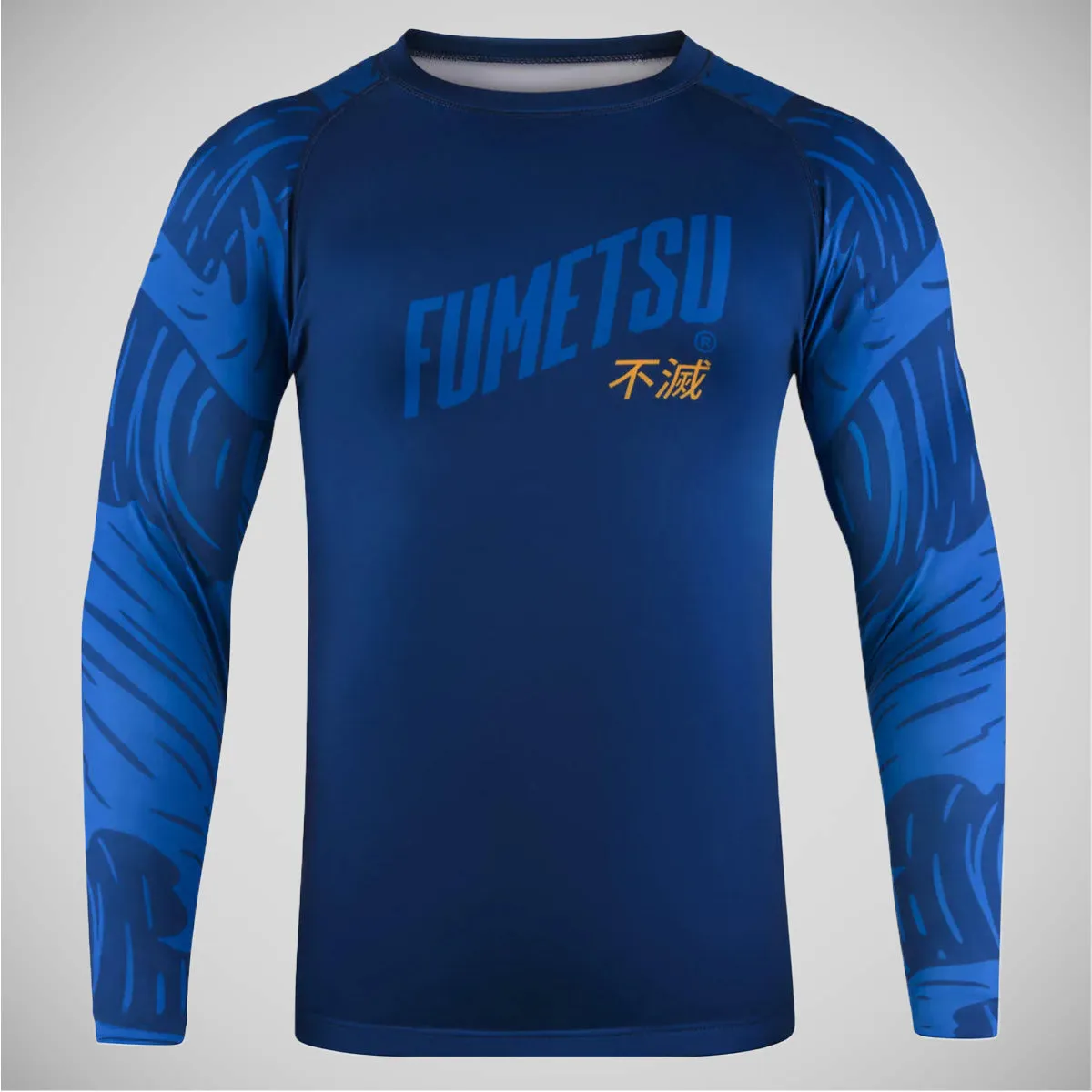 Fumetsu Waves MK2 Long Sleeve Rash Guard Blue