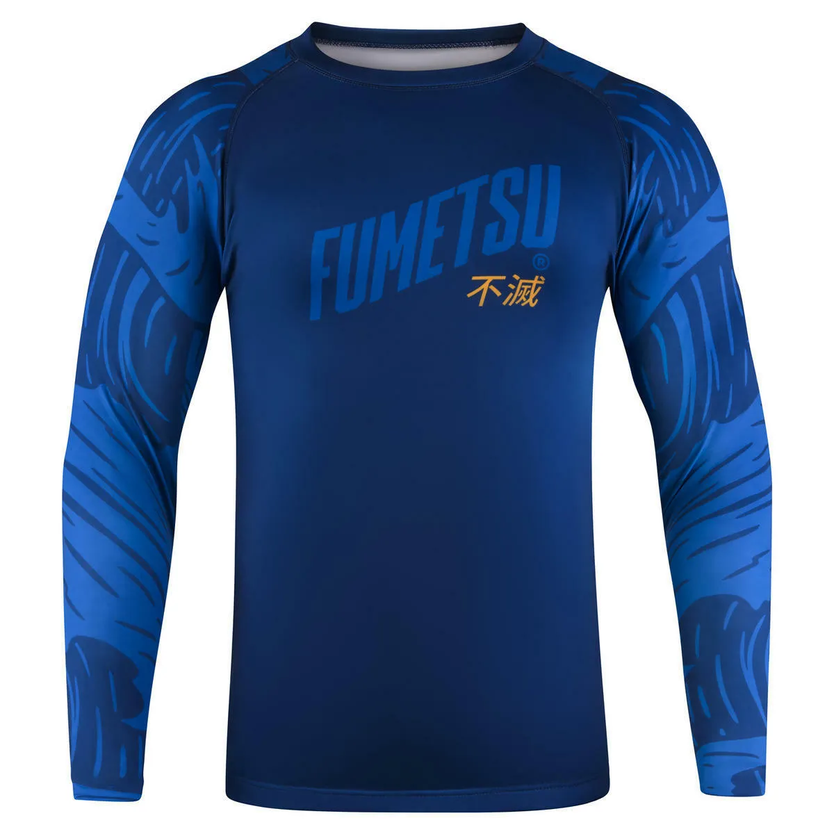 Fumetsu Waves MK2 Long Sleeve Rash Guard Blue