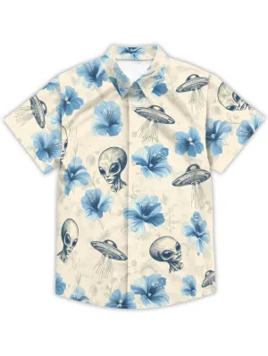 Funny Hawaiian Shirt for Men Aloha Short Sleeve Theme Party Casual Tops