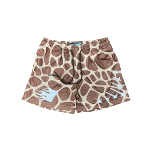 Giraffe Print Mesh Shorts