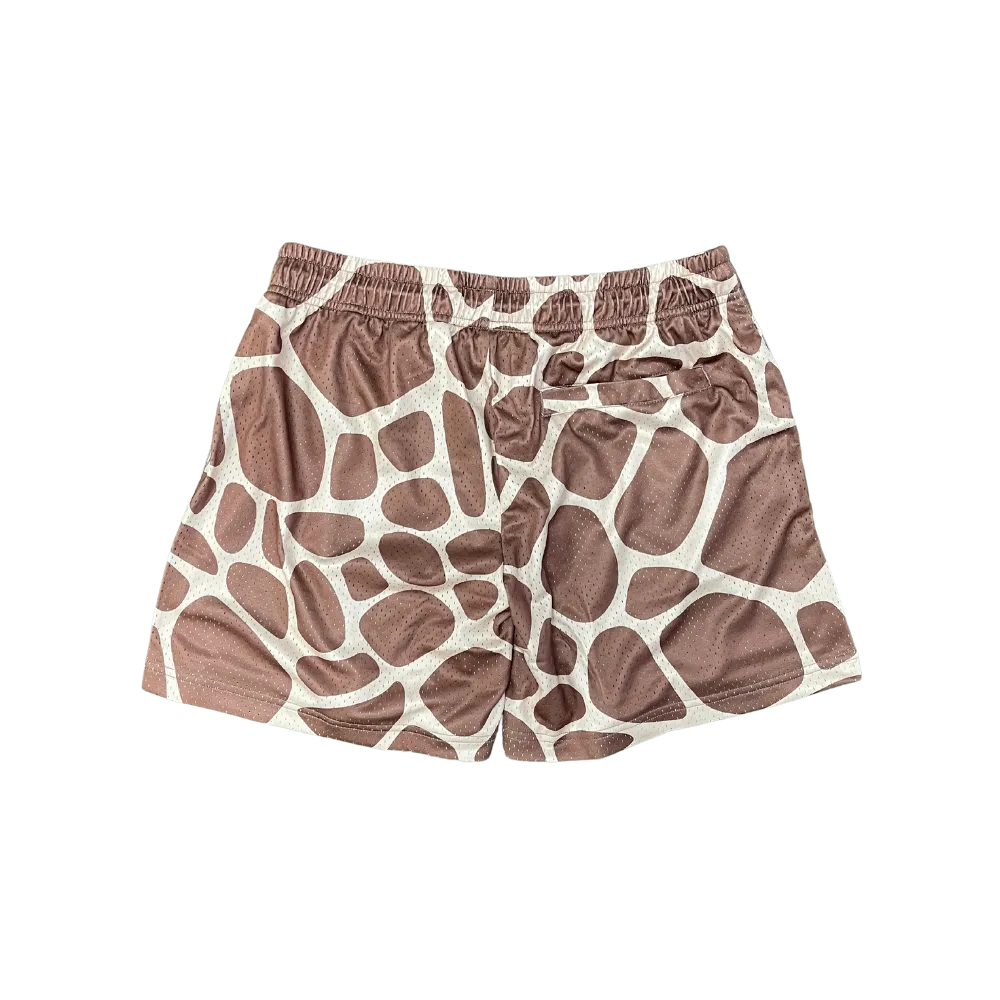 Giraffe Print Mesh Shorts