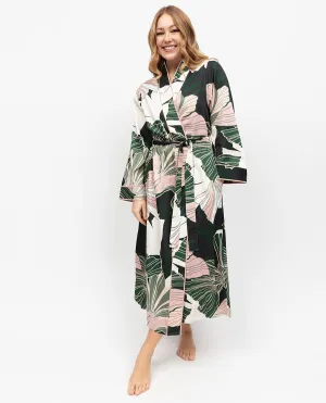 Highbury Floral Print Long Dressing Gown