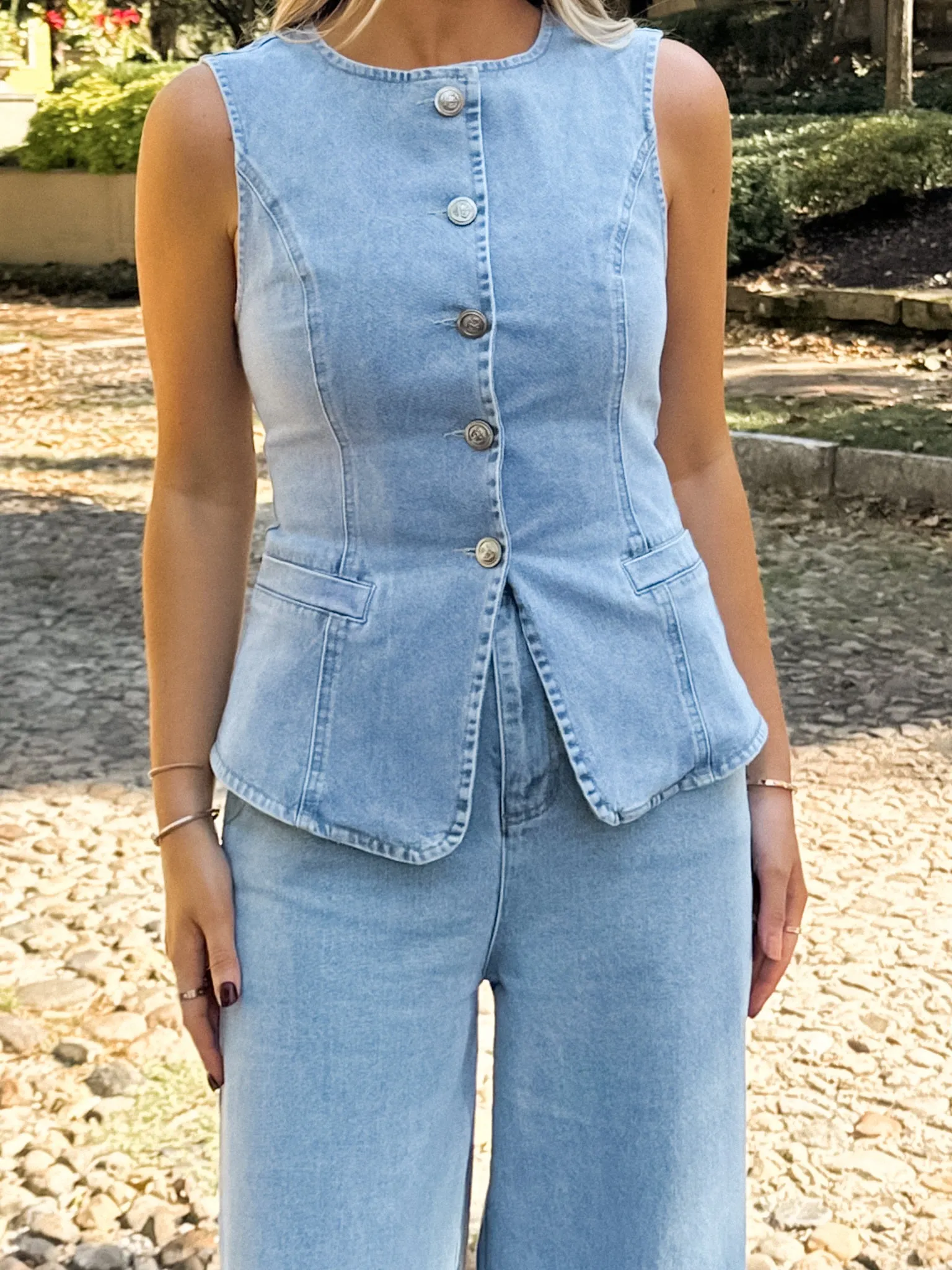 Hudson Button Denim Vest