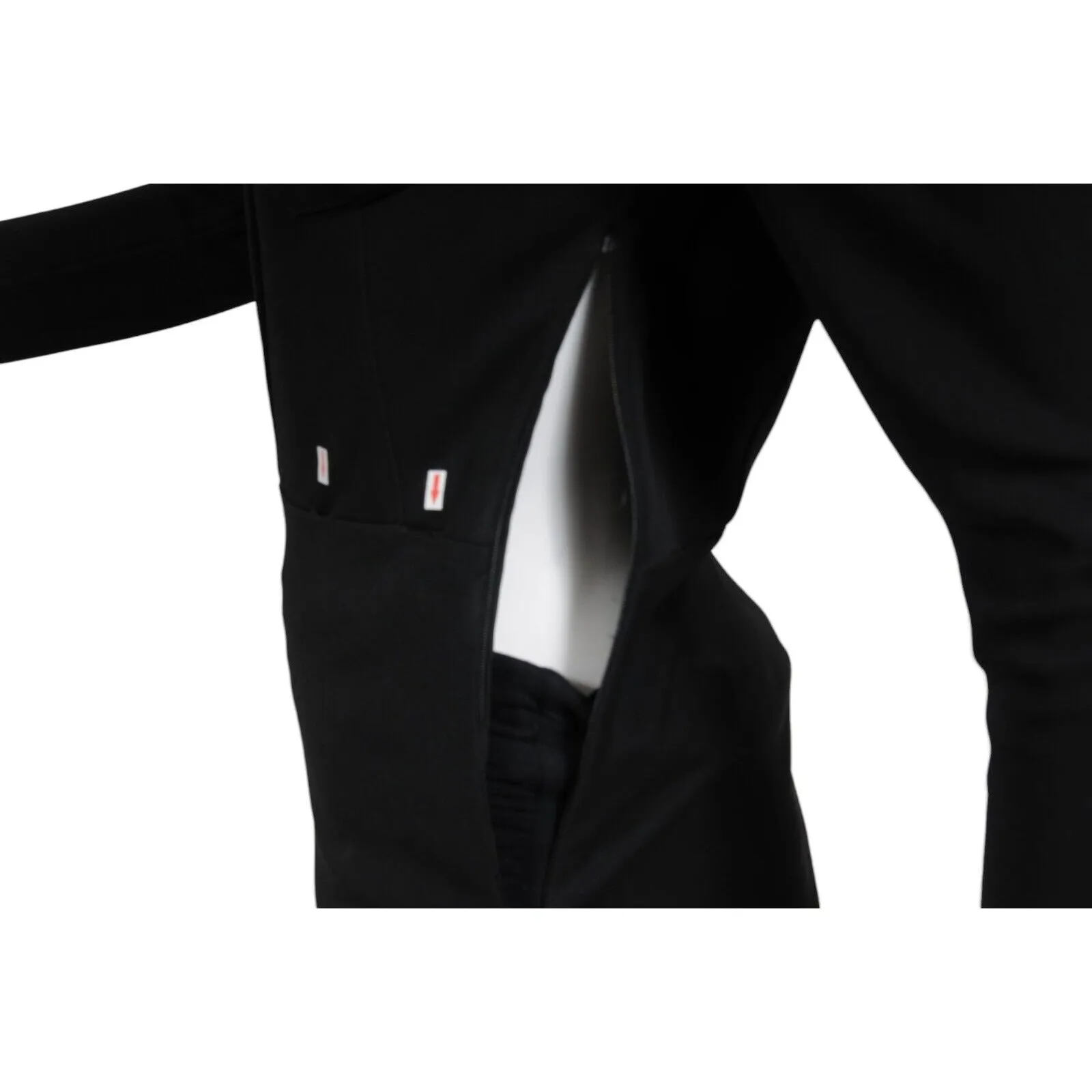Jean Paul Gaultier Military Midi Dress US 8 Black Collared Long Sleeve
