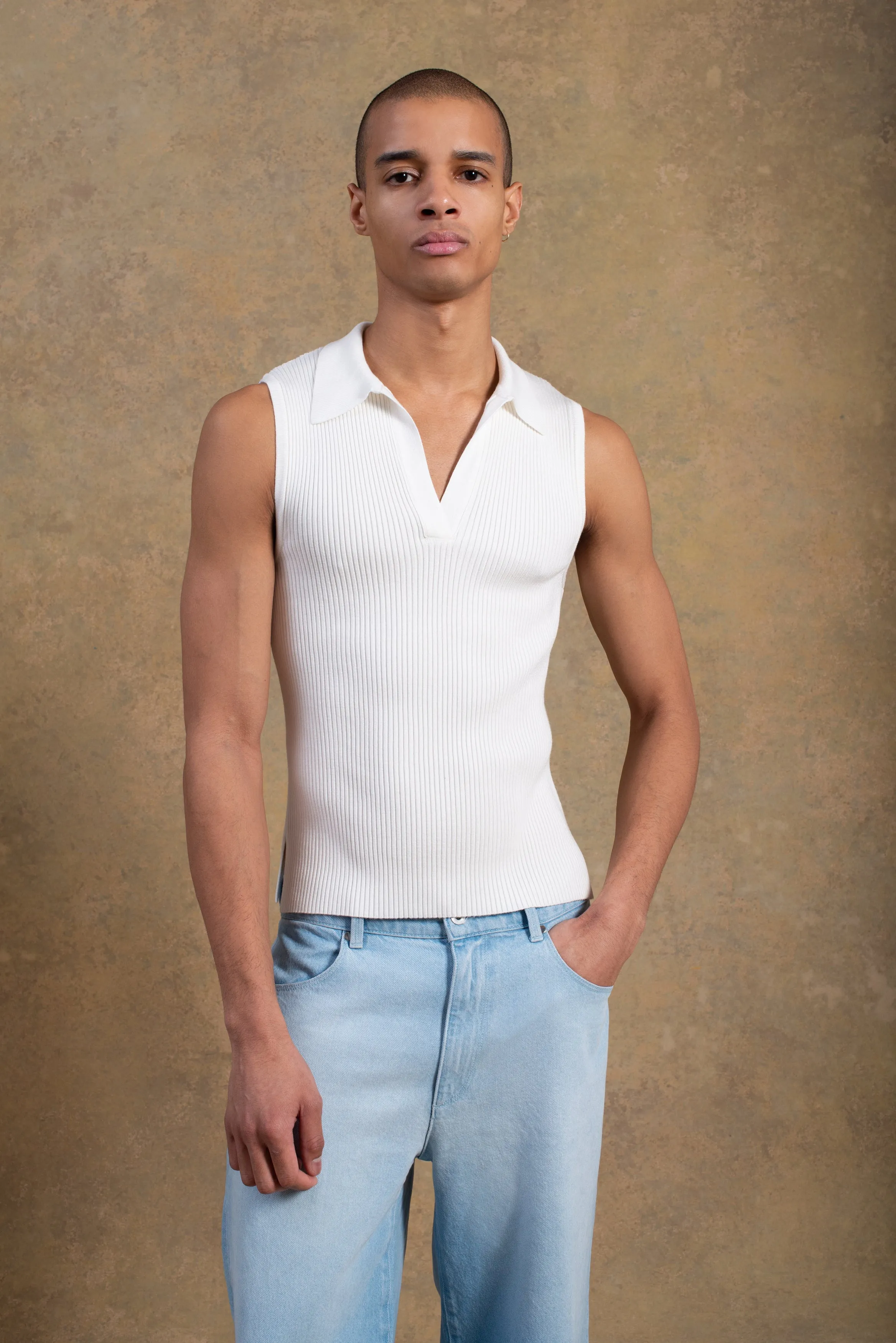 Jerry Knitted Tee Ecru